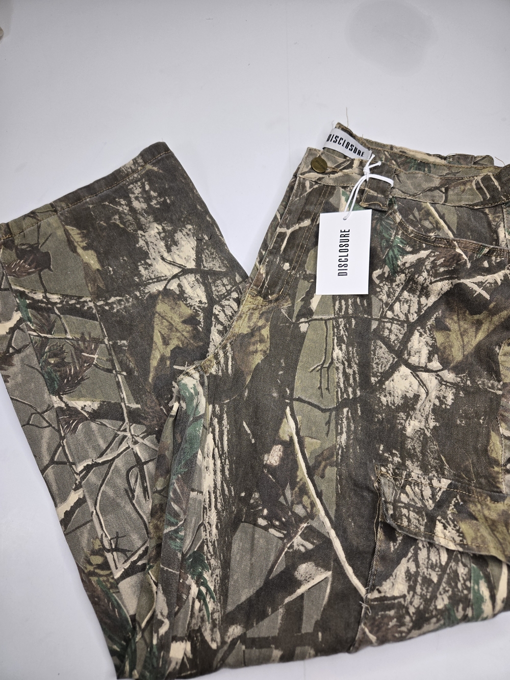 Disclosure Women's Camo Boot Cut Pants - Green Camo
